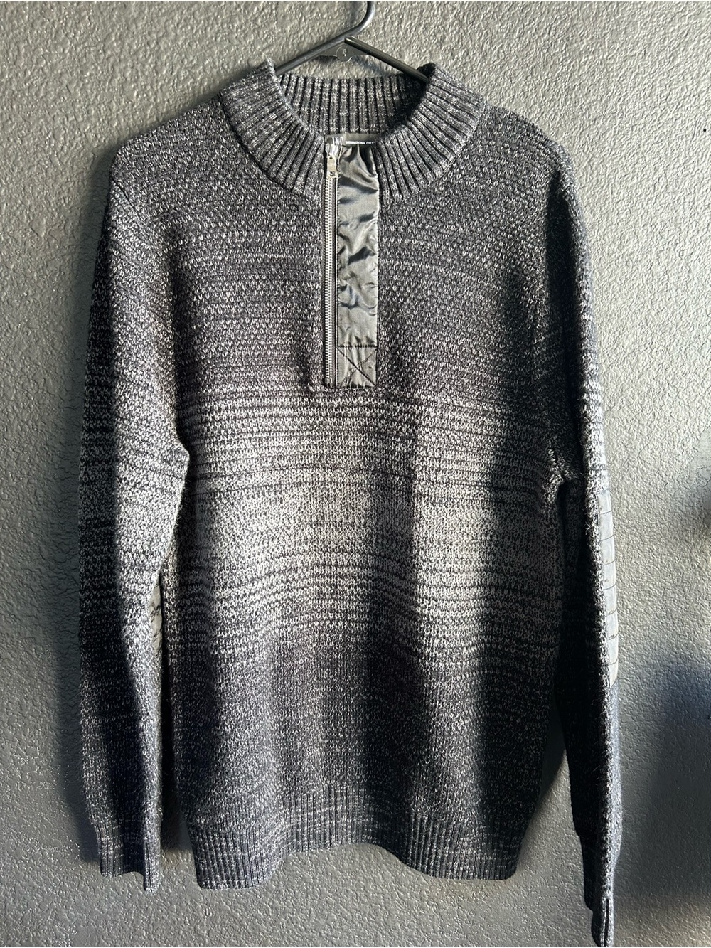 INC International Concepts Men’s Gray Zip-Front Knit Sweater